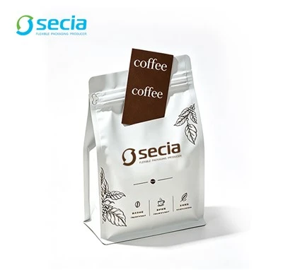 Kantong Kopi Bawah Datar Dengan Sisipan Kartu